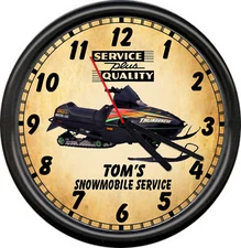 Personalized Snowmobile Racing Thundercat Arctic Cat Sale Repair Sign Wall Clock