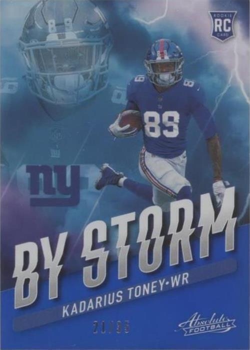 Storm Absolute Blue 2021 Panini Absolute - By Storm Kadarius Toney #BST-10 Spectrum Blue ...
