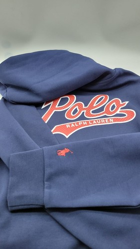 Nuevo con etiquetas Polo Ralph Lauren Para hombres Sudadera con Capucha Pullover Polar Azul Marino Mediano 0008 - Imagen 2 de 2