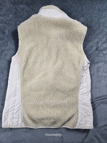 Patagonia Sweater Vest Womens Small Beige Retro X Sherpa Fleece Vest Outdoors - Picture 12 of 12