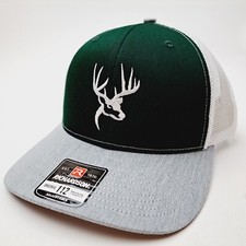 Richardson 112 Trucker Buck Deer Hunter Embroidered Cap Hat Snapback Mesh