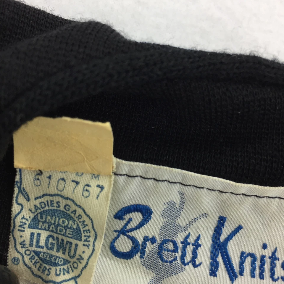 Винтажное платье 1960-х Sue Brett Knits Fit & Flare S однотонное черное классическое сделано в Союзе - Изображение 4 из 4