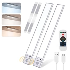 EverBrite 2PC 78LED Under Cabinet Light Motion Sensor Light Remote Control Light