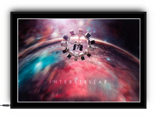 INTERSTELLAR movie poster lightbox led LIGHT UP sign home cinema MAN CAVE FILM - Picture 1 of 9