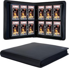 Graded Card Slab Binder for PSA, CGC, AGS  Holds 24 Graded Cards with 4 Pages 