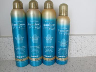 4 OGX Argan Oil Of Morocco Multi Benefit Hairspray Silk Protein spray mousse lot