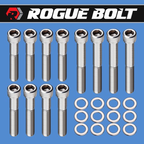 SBC EXHAUST MANIFOLD BOLTS "RAM HORNS" STAINLESS SMALL BLOCK CHEVY 283