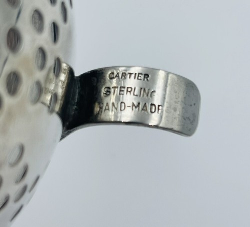 Cartier Vintage Sterling Silver Small Novelty Strainer Colander - Picture 8 of 8