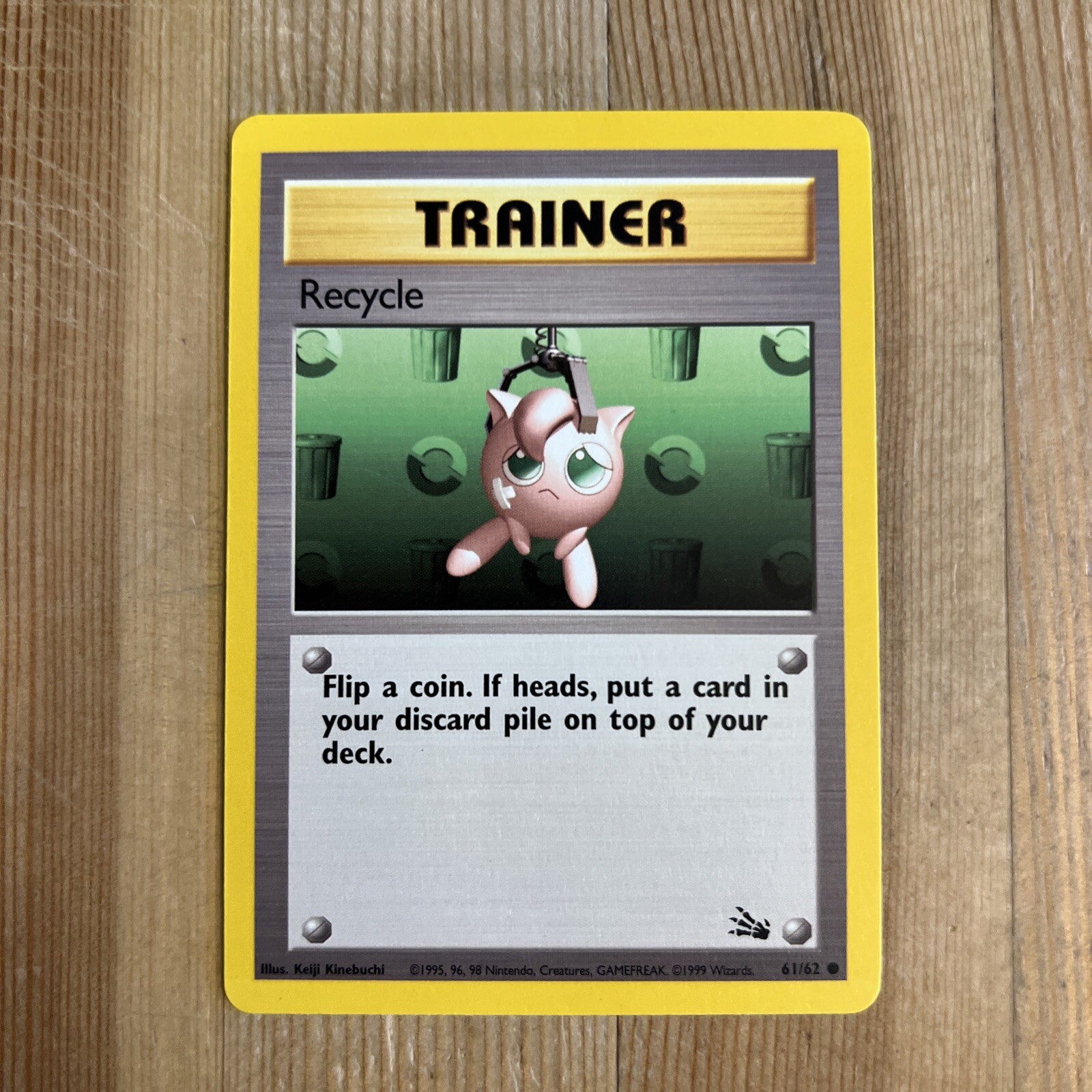 Recycle 61/62 Common Fossil Unlimited Pokemon TCG Card NM 1999 Vintage WOTC