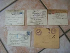 FRANCE LOT OF 5 LETTERS MILITARY CENSORSHIP AND OTHERS (E156)