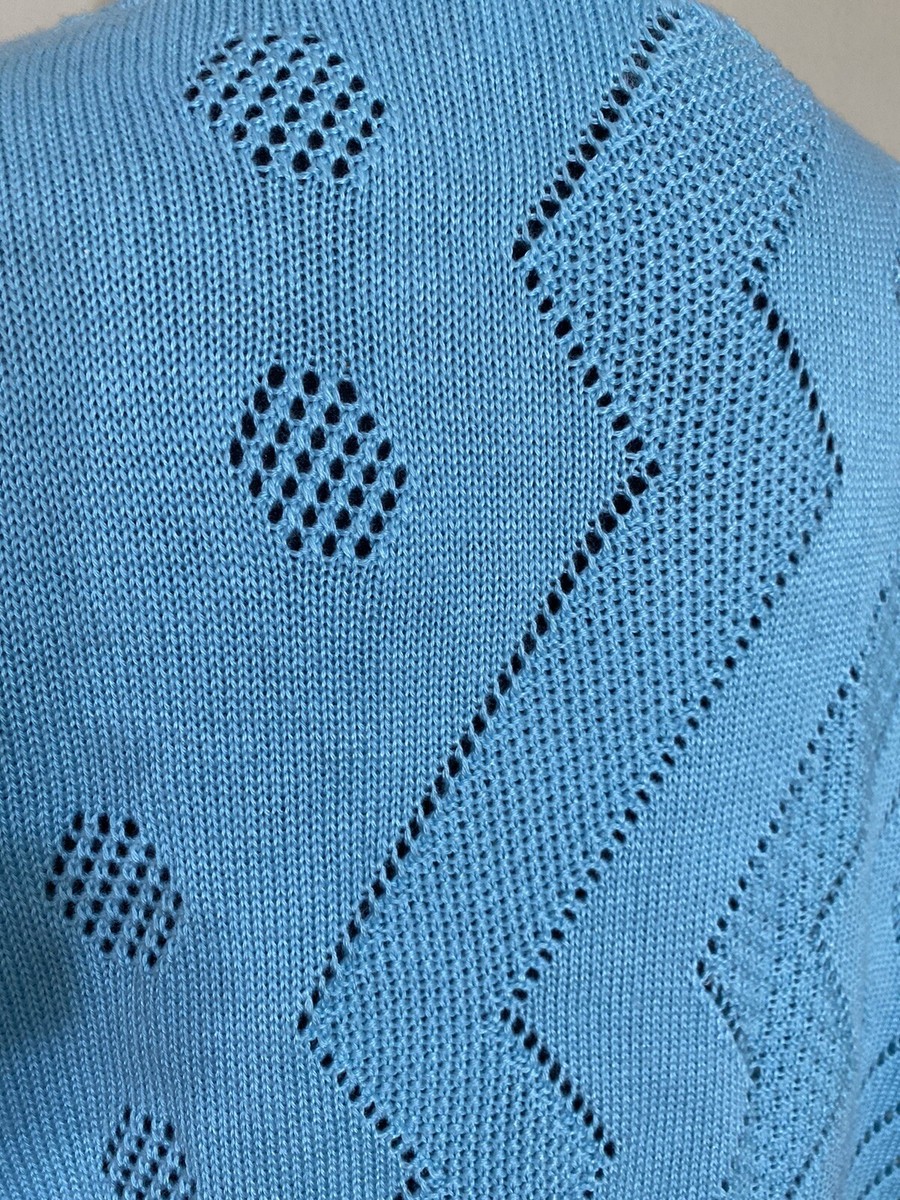 Jolie New York Sweater Size L Vintage Color Blue Knit Top Jolie New York Sweater Size L Vintage Color Blue Knit Top