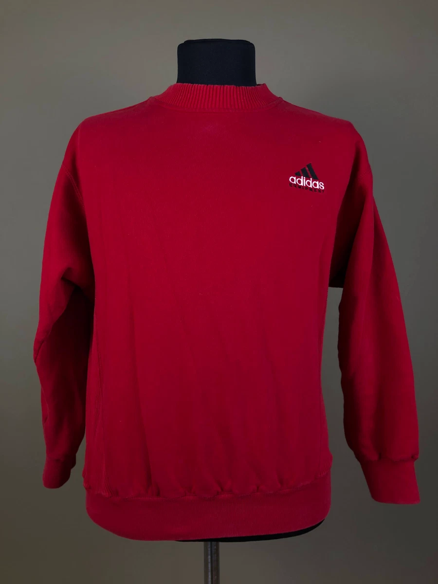 Adidas Equipment Mens Sweaters Sweatshirt Vintage Long Sleeve Red Size S