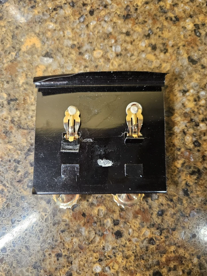 DESLUMBRANTES PENDIENTES CLIP GOTA SWAROVSKI CHAPADOS EN ORO CRISTAL RIVOLI ESTRÁS Foto 3 de 3