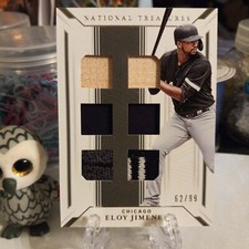 2019 Panini National Treasures - Game Gear Material Sixes #GGMS-EJ Eloy Jimenez