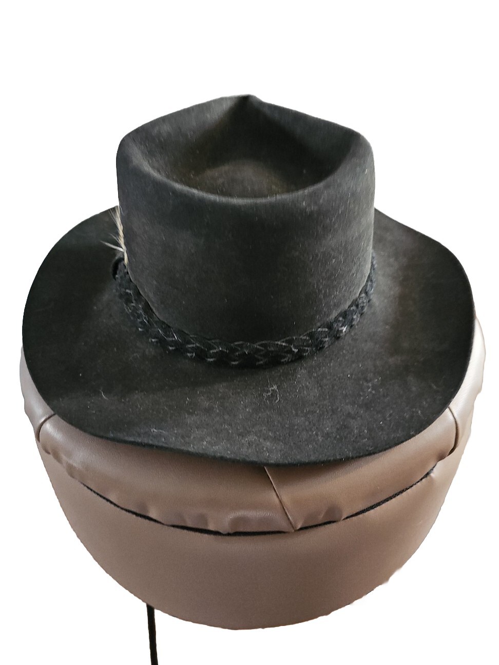 VTG FLECHET GENUINE VELOUR BLACK MEN'S FEDORA HAT… - image 3