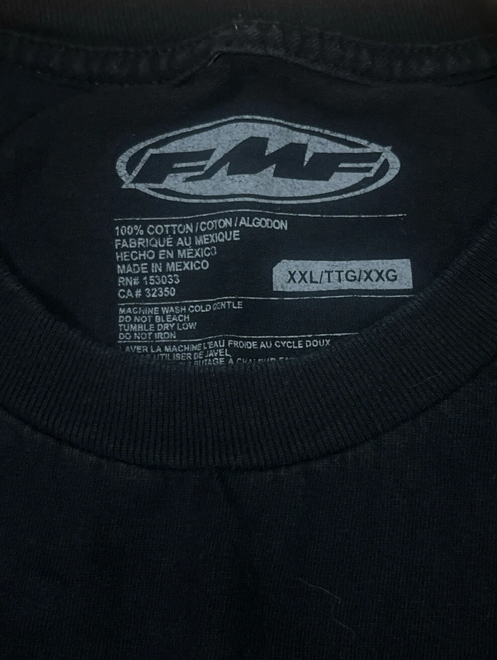 FMF Racing T-Shirt 2XL Black Short Sleeve Flying Machine Factory - Image 2 of 4