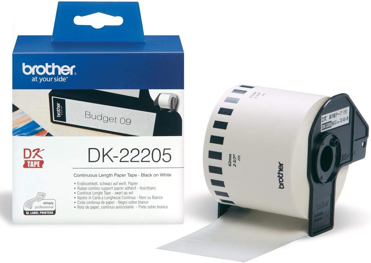 BROTHER - P-TOUCH TAPE PAPER 62MMX30.48M NUOVO