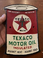 Texaco Plaque Sign Oil Gas Sinclair Patina Retro Decor Coal Decoration BLEMISHES
