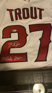 mike trout signed jersey