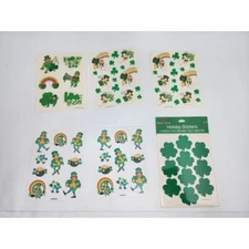 American Greetings St. Patricks Day Green Shamrock Blarney Stickers  - 9 Sheets