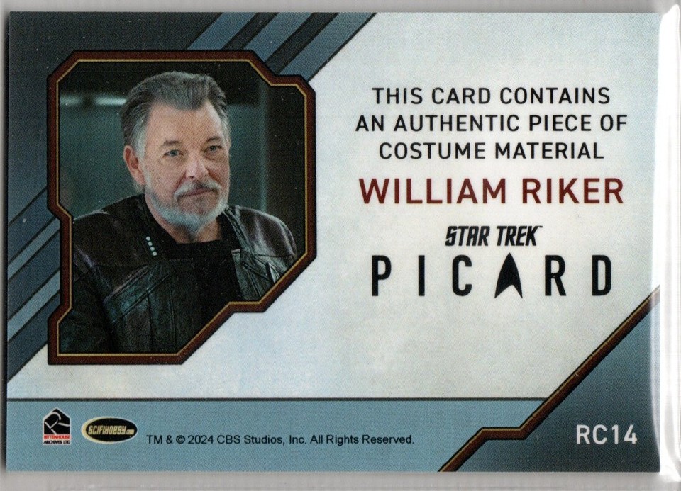 STAR TREK PICARD SEASONS 2 & 3 RC14 Jonathan Frakes Will Riker COSTUME ...