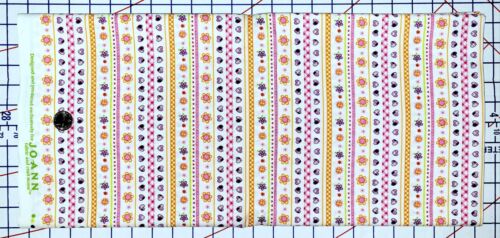 Hearts Flowers Stripes Pink Purple Orange Check JoAnn Cotton Fabric 1 1/2 YD - Picture 4 of 4