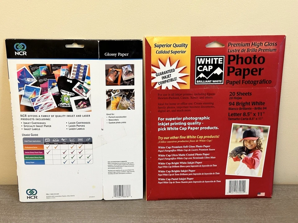 White Cap 8.5 x 11 Premium Glossy Inkjet Photo Paper 20 Sheets Sealed NEW - Image 2 of 4