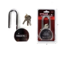 Heavy Duty Long Shaft Solid Steel Maximum Protection Padlock With 3 keys
