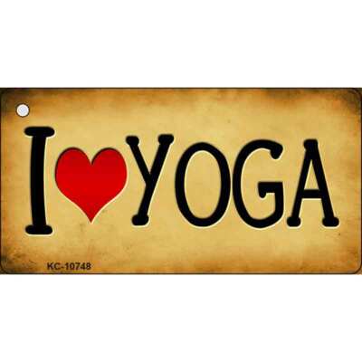 I Love Yoga Novelty Metal Key Chain KC-10748