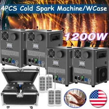 1200W Cold Spark Machine Party Stage Sparkle DJ Party Show Club W/Flight Case
