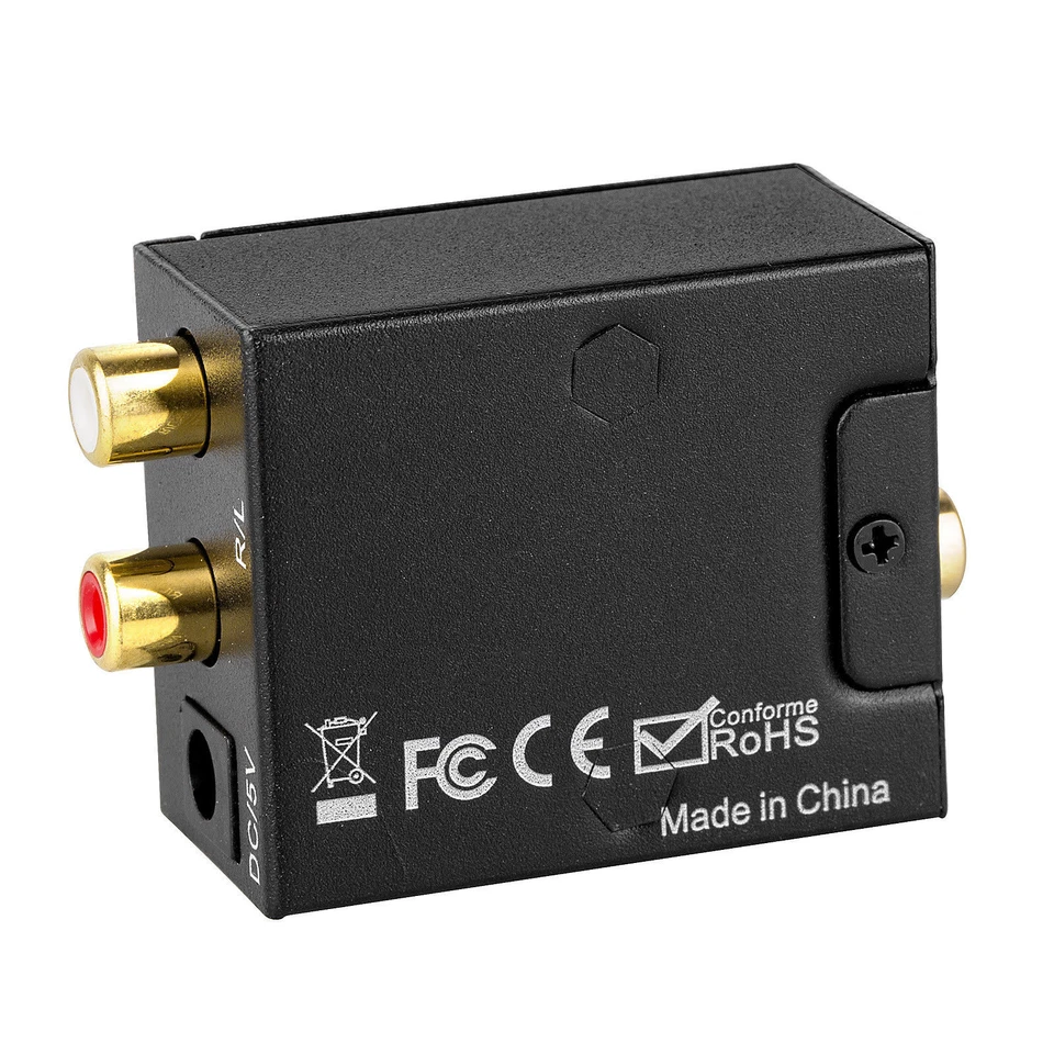 Toslink Coaxial Digital to Analog RCA Output Converter Optic Fiber Audio Adapter - Image 2 of 4