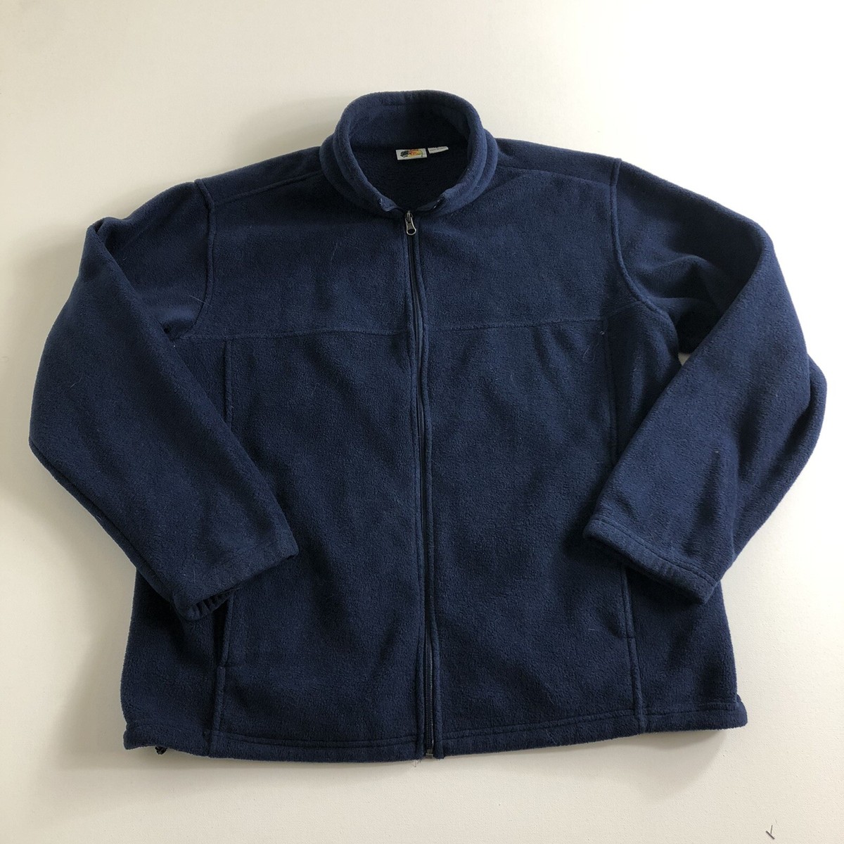 BASS PRO SHOPS フリース ネイビー M（L•XL） Bass Pro Shops Mens Large Navy Blue Sweater Full Zip Fleece