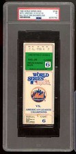Ball Rolls Thru Buckner's Legs Ticket World Series Game 6 #nno PSA 1