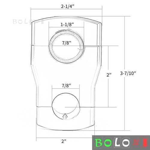 Handlebar 2" Risers For Polaris RZR Ranger Arctic Cat For 1-1/8" 7/8" Handlebars - Picture 6 of 8