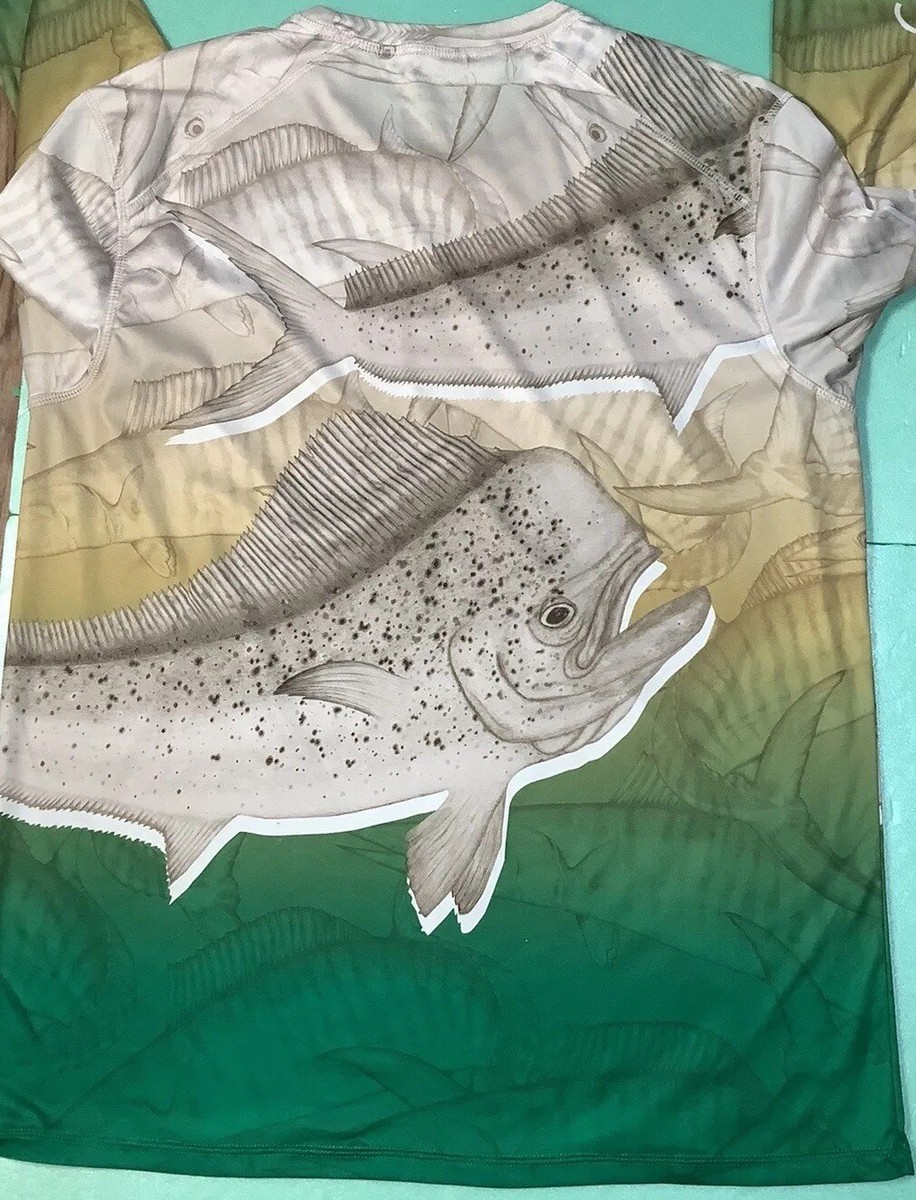 Chemise De Pêche Reel Legends Performance - Manches Longues, Orange Tie-dye, Taille L
