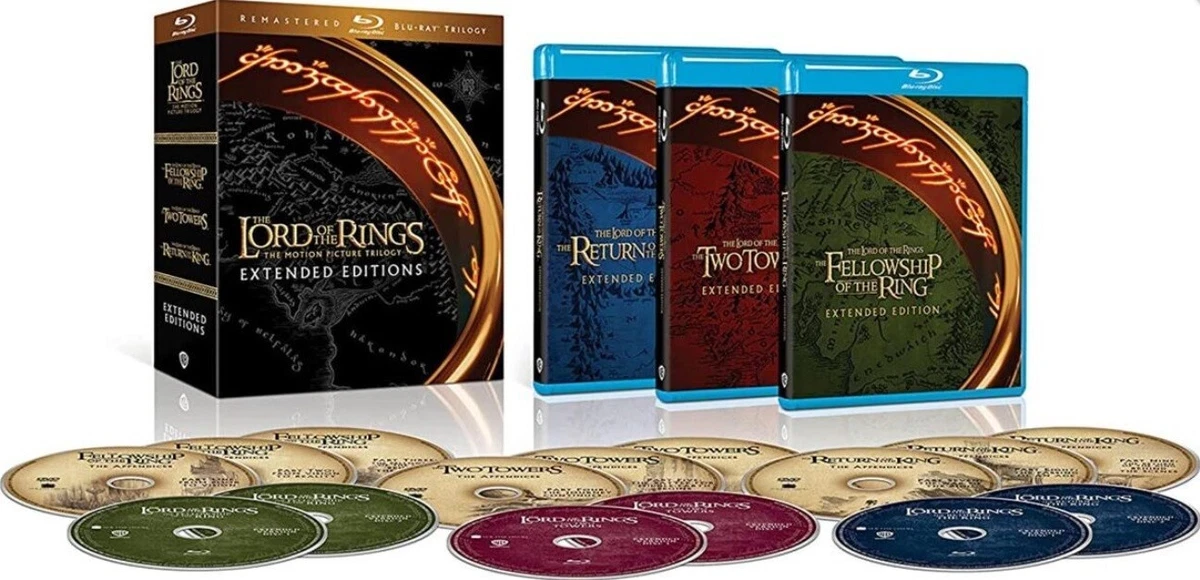 The Trilogy The Señor Of the Rings Extended Versions 6 Blu-Ray + 9