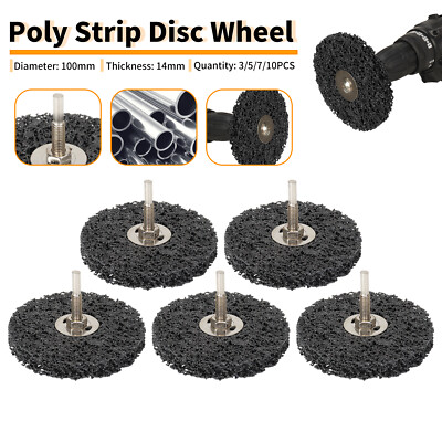 100mm Poly Strip Discs Wheel Abrasive Drill For Rust Paint