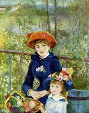 On the Terrace by Pierre-Auguste Renoir Giclee Fine Art Print Repro on Canvas