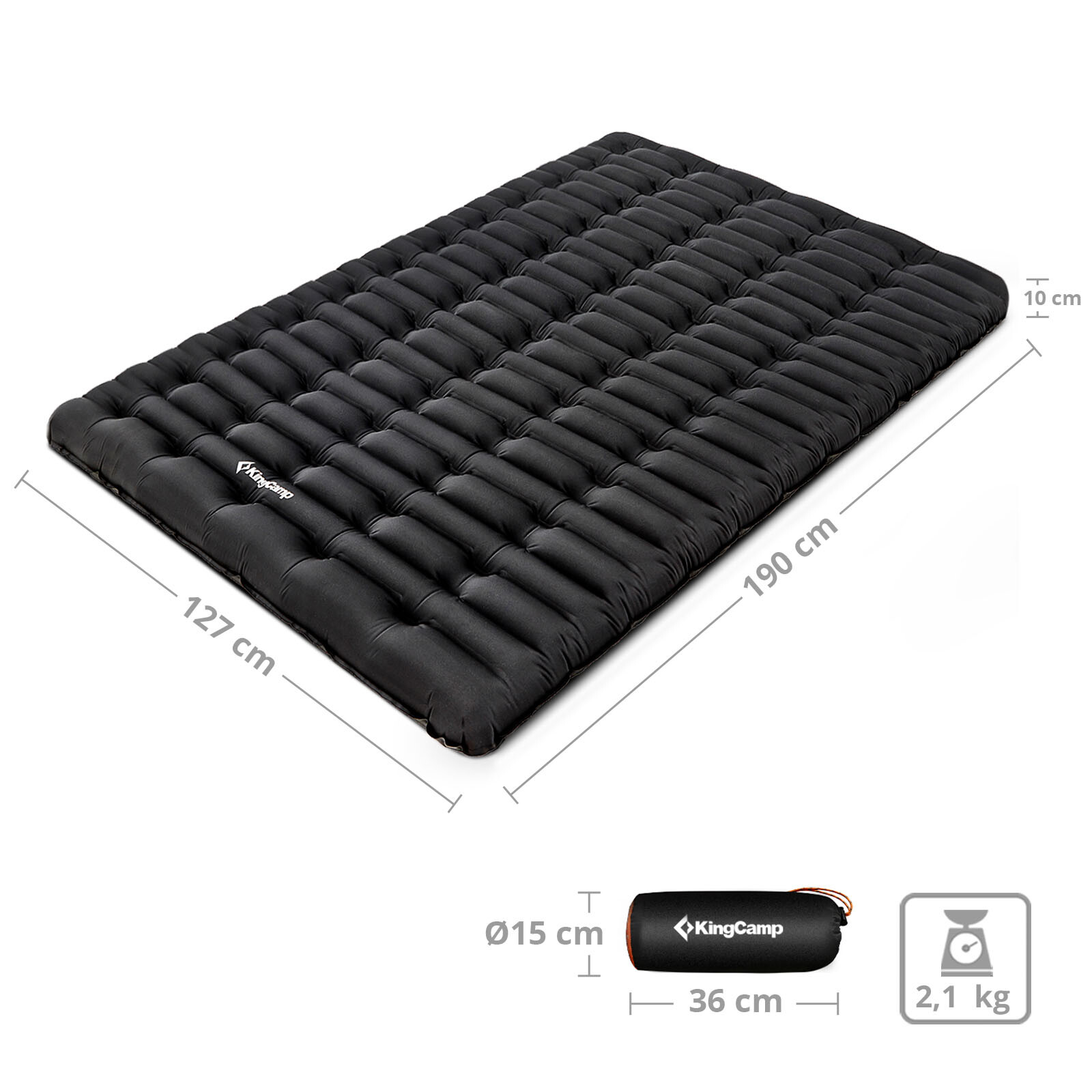 Thumbnail - Kingcamp Isomatte Super Comfort Double Camping Doppel Luft Bett