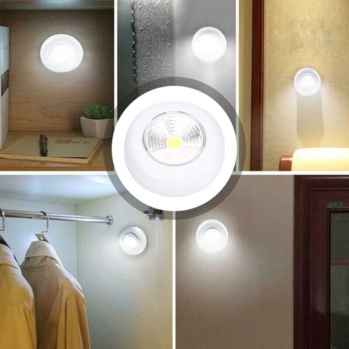 6Pcs LED Closet Night Light Push On/Off Stick Wireless Cordless Battery Operated - Picture 10 of 12
