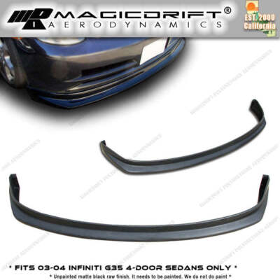 NEW N1 JDM Front Bumper Lip Urethane Plastic for 03-04 INFINITI G35 4DR Sedan