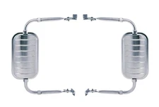 UNIVERSAL JR WEST COAST TRUCK PICKUP VAN TOWING CHROME STEEL DOOR MIRRORS PAIR