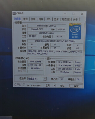 2 x Intel Xeon E5-2699 V3 2.3GHz 18-Core 2699V3 PROCESSOR 2 x Intel Xeon E5-2699 V3 2.3GHz 18-Core 2699V3 PROCESSOR