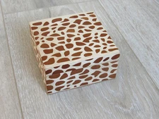 Giraffe pattern box, Jewellery Box, inlay box, Marquetry Wooden Box, mosaic box