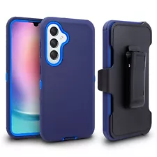 For Samsung Galaxy S24 Case Shockproof Belt Clip Cover Built in Screen Cover