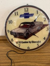 Bubble 1967 Chevrolet El Camino Backlit Garage Clock Wall Bubble 1967 Chevrolet El Camino Backlit Garage Clock Wall
