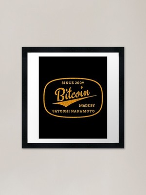 Satoshi Nakamoto - Bitcoin cryptocu Framed Wall Art Poster Canvas Print Picture