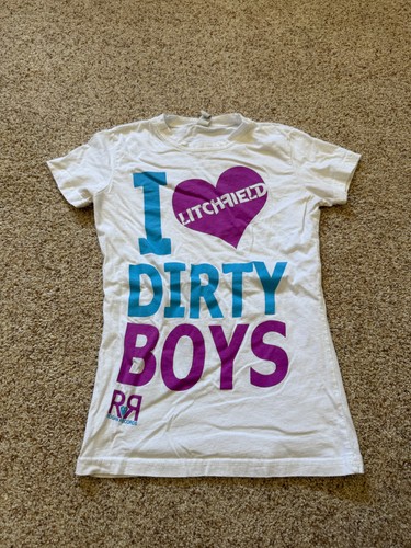 Vintage Baby Tee Fitted I Heart Dirty Boys Womens Y2K 2000s Small Graphic Top