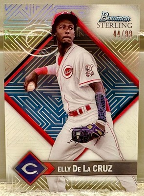 JERSEY # MATCH! 2023 Bowman Sterling Elly De La Cruz 44/99! REDS (1/1)!