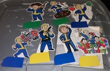 7pc Happy Birthday Fallout Pip-Boy Honeycomb Table Decorations